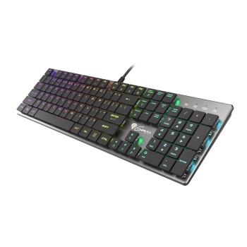 GENESIS Thor 420 RGB klawiatura Gaming USB AZERTY US English Srebrny