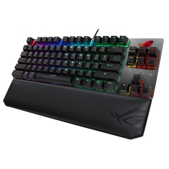 ASUS ROG Strix Scope NX TKL Deluxe klawiatura Gaming USB Niemiecki Czarny, Szary