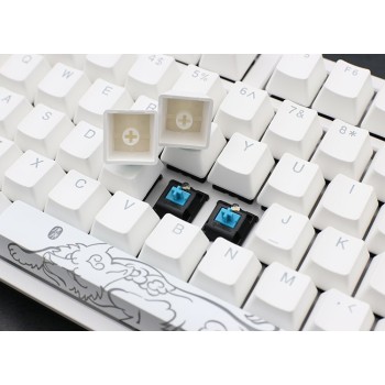 Ducky One 2 White Edition klawiatura Uniwersalne USB Niemiecki Biały