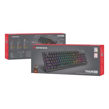 GENESIS Thor 303 klawiatura Gaming USB QWERTZ Niemiecki Czarny