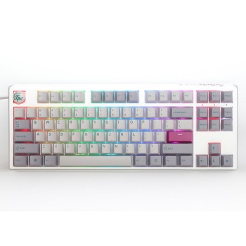 Ducky One 3 TKL Mist Grey klawiatura Gaming USB Niemiecki Szary