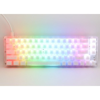 Ducky One 3 Aura White SF klawiatura Gaming USB QWERTY Amerykański międzynarodowy Biały