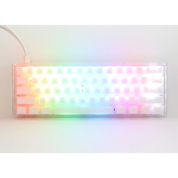 Ducky One 3 Aura White Mini Kailh Jel US klawiatura Gaming USB QWERTY Amerykański międzynarodowy Biały