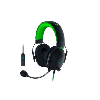 Wieloplatformowy zestaw słuchawkowy Razer BlackShark V2 Special Edition, nauszny, mikrofon, czarny/zielony, przewodowy, tak