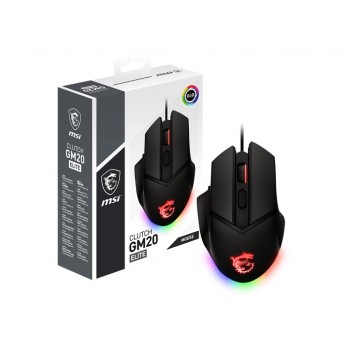 MSI CLUTCH GM20 ELITE myszka USB Typu-A Optyczna 6400 DPI Praworęczna