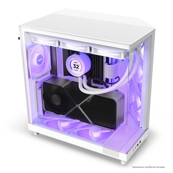 NZXT OBUDOWA KOMPUTEROWA NZXT H6 FLOW RGB MIDI TOWER Z OKNEM BIAŁA