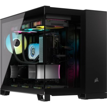 2500X Tempered Glass mATX Mid-Tower, Black