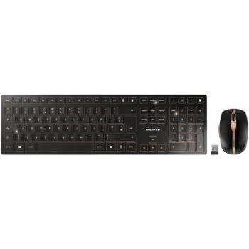 CHERRY DW 9100 SLIM klawiatura Dołączona myszka Uniwersalne RF Wireless + Bluetooth QWERTY British English Czarny