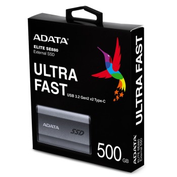 Dysk zewnętrzny SSD ADATA Elite SE880 500GB Szary