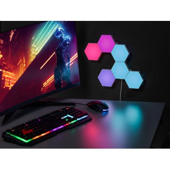 Tracer sześciokątne lampy RGB Ambience -  Smart Hexagon TRAOSW47256