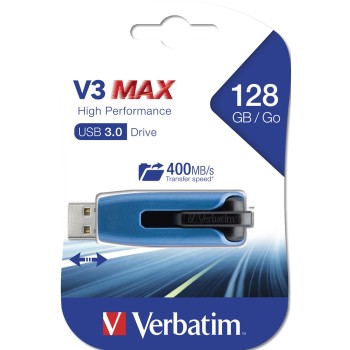 Verbatim Store 'n' Go V3 Max pamięć USB 128 GB USB Typu-A 3.2 Gen 1 (3.1 Gen 1) Czarny, Niebieski