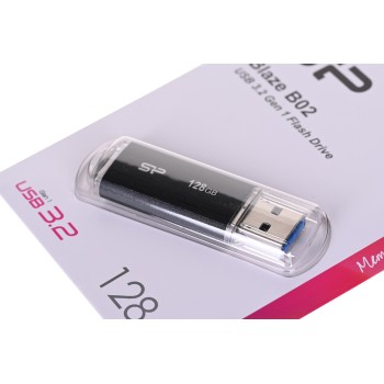 Pendrive Silicon Power Blaze B02 128GB USB 3.1 kolor czarny (SP128GBUF3B02V1K)