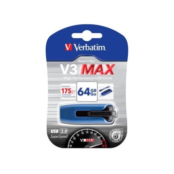 Verbatim Store 'n' Go V3 Max pamięć USB 64 GB USB Typu-A 3.2 Gen 1 (3.1 Gen 1) Niebieski